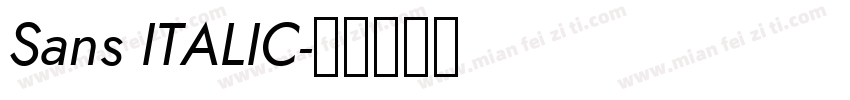 Sans ITALIC字体转换